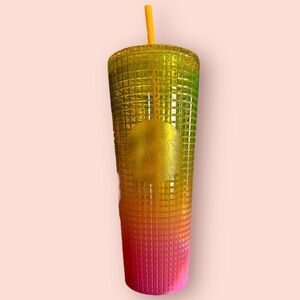 Starbucks Summer 2022 Lemon Prism Ombré Gradient Venti 24oz. Tumbler